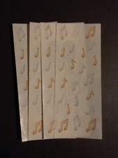 Creative Memories  Lot of Four Studio Stickers  2" x 5" Music Notes