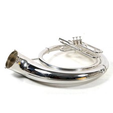 Yamaha YSH-411 Brass BBb Sousaphone Ysh411S Silver- Instrument Only 197881425067