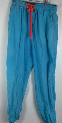 Vtg OP Ocean Pacific Xtreme Air Windbreaker Nylon Pants Teal Surf