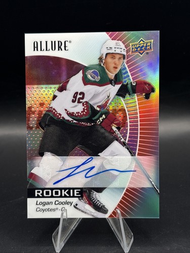 Logan Cooley [Red Rainbow Autograph] #106 2023 Upper Deck Allure card