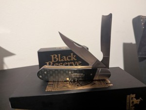 Rough Ryder Black Reserve RR1794 2-Blade Stainless Slipjoint Knife Black