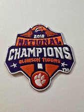 Official NCAA Clemson Tigers Iron-On Patch.MINT.Same day Shipping.2018 Champions