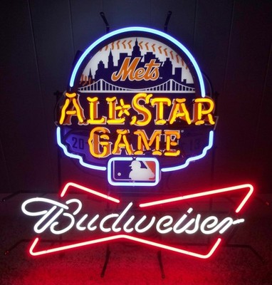 24''x20'' All Star Game New York Mets Neon Sign Lamp Light Glass Beer Collection