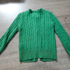 Polo Ralph Lauren Kids Green Knit Cardigan 6X Official