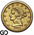 1866-S Gold Quarter Eagle, $2.5 Gold Liberty, San Francisco Mint Issue