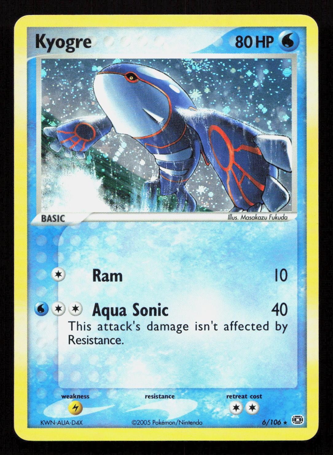 Pokemon KYOGRE 6/106 EMERALD Holo