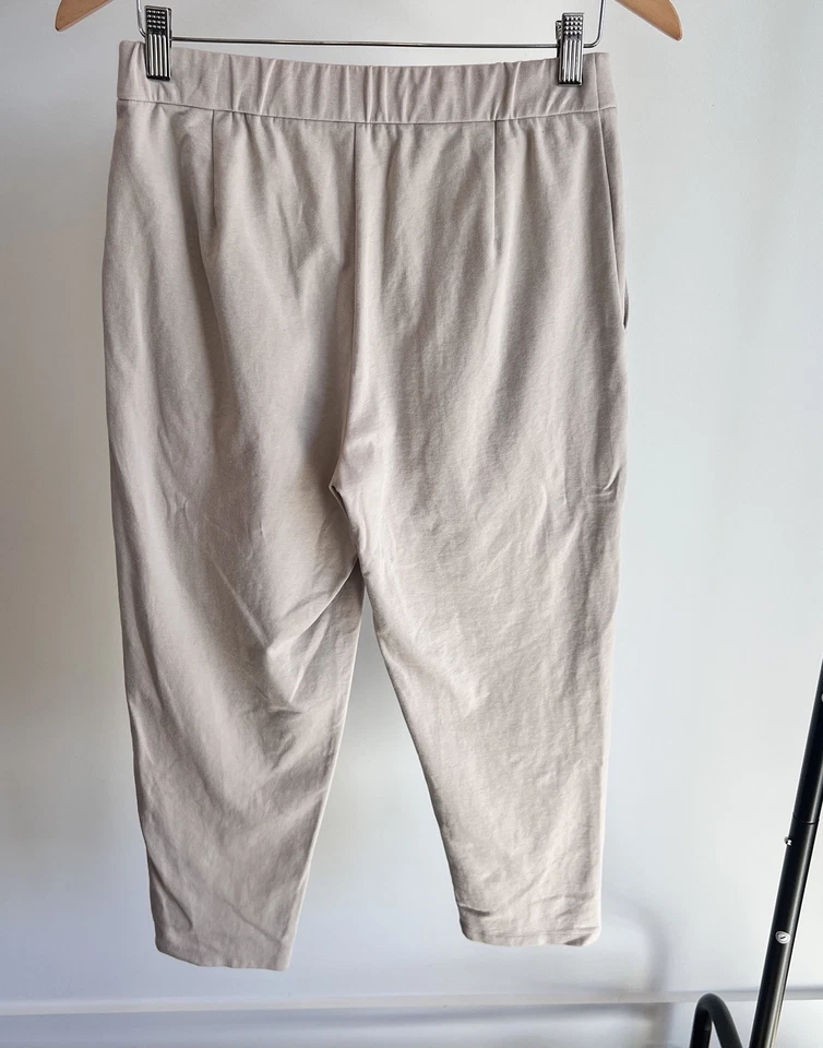 Eileen Fisher Ponte Slim Ankle Pants Pull on Beige Organic Sz Small Petite - Image 2 of 4