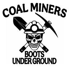 Coal Miners Boots Underground Stickers (4) Labels Card Gift Craft Paper Journal