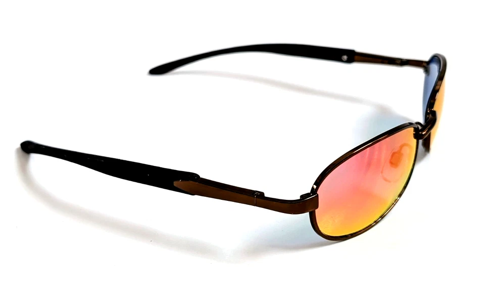 NWT Vintage 90's Rectangle Metal Designer Sport Sunglasses (S. Brown) - Image 2 of 4