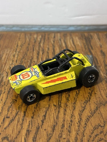 Vintage 1975 Hot Wheels Rock Buster Yellow Die-Cast Car Hong Kong Blackwalls