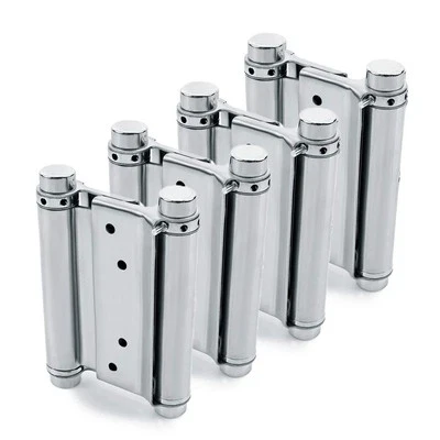 2 Pairs (4Pcs) of 3" Stainless Steel Cafe Saloon Door Swing Self Closing Doub... - Image 1 of 4