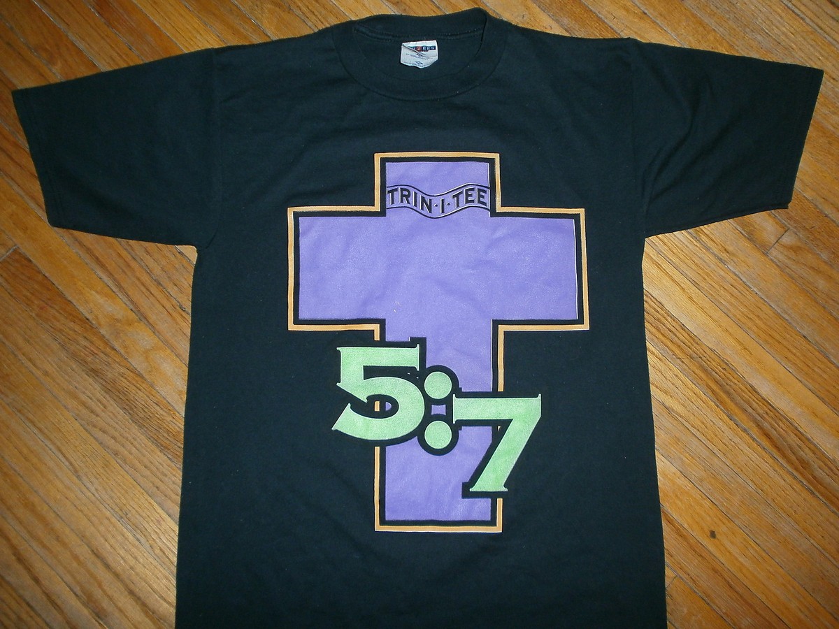 vtg 90s TRIN-I-TEE 5:7 CONCERT T SHIRT Angel Taylor Chanelle
