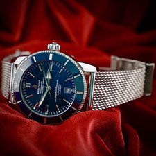 Breitling Superocean Heritage II Blue Dial 46mm Automatic AB2020 Steel Bracelet 14