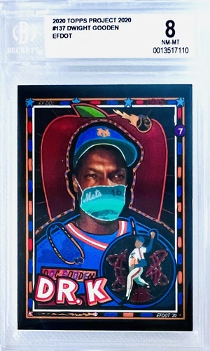 Topps Project 2020 Dwight “Doc” Gooden #137 Efdot BGS 8 Low Pop & Limited PR