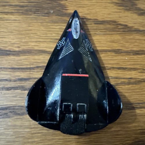 Vintage Druckguss schwarz rot weiß A151 Stealth Fighter Militär Rettungsjet - Bild 3 von 5