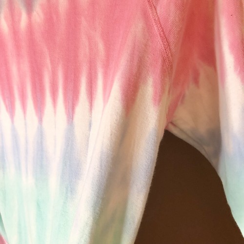 Chance or Fate Distressed Tunic Tie Dye Sweatshirt Pink Purple Junior Size Small - Picture 3 of 5