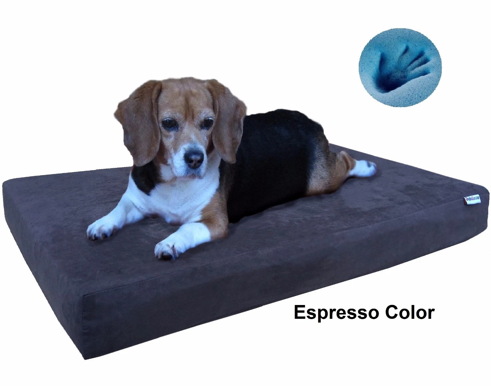Dogbed4less Orthopedic Waterproof Memory Foam Pet Bed Large to XL Dog Crate Size