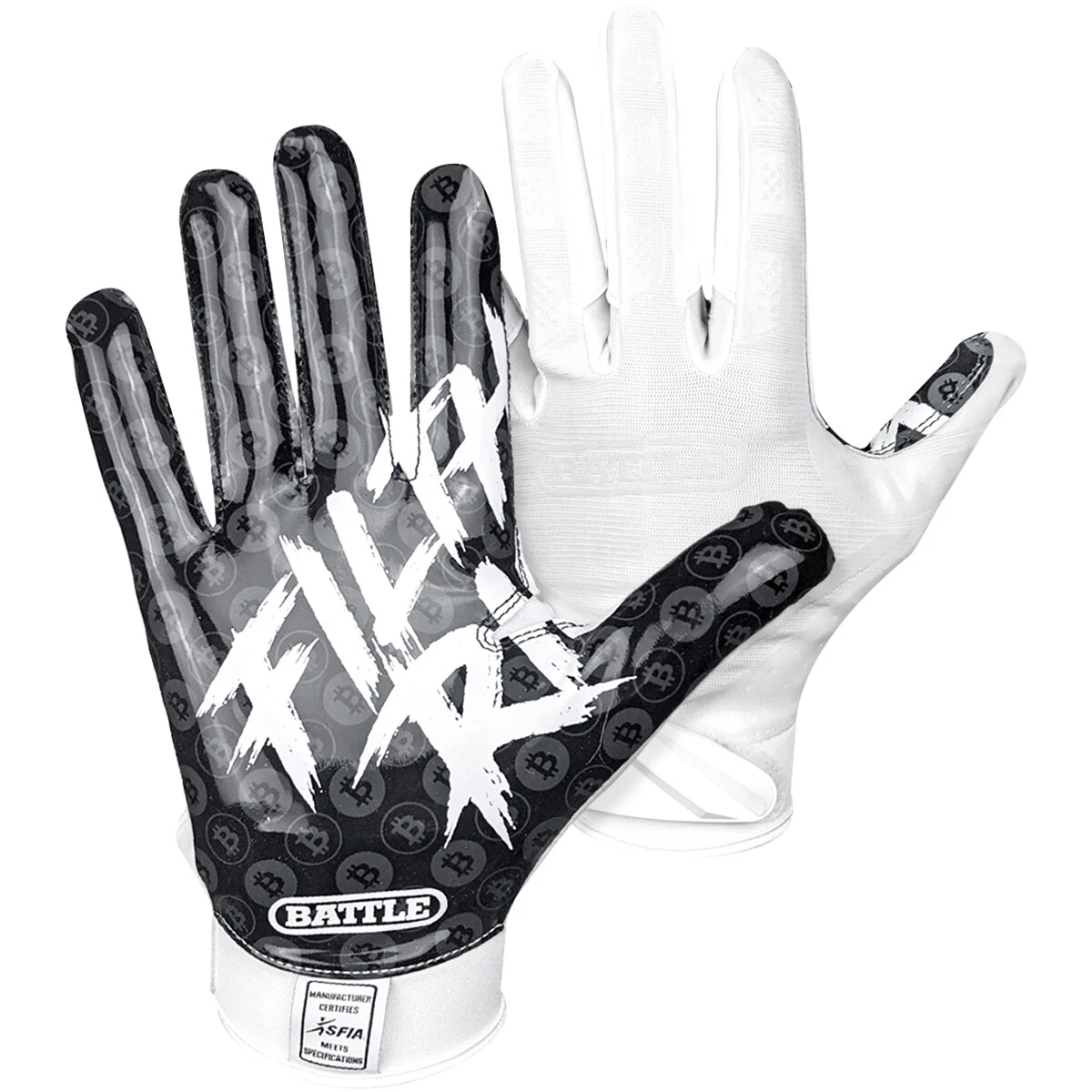 White wide receiver online gloves