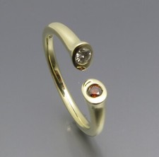 REIF-DESIGN - ELEGANTER BICOLOR BRILLANT RING - 585 GOLD