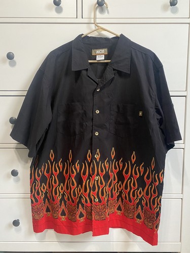 MCD Dragon Fire Button Up Shirt | eBay