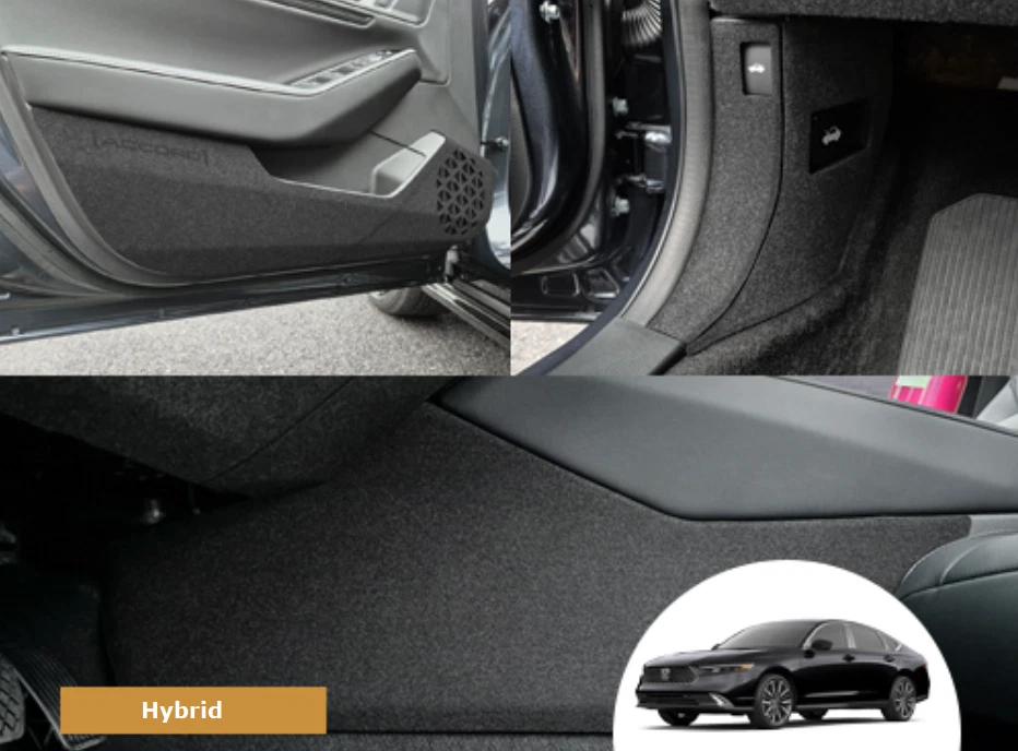 Cowl 侧盖毛毡织物 4 件 Ems 黑色适用于本田雅阁 2023 ~ 2025 混合 CY2 — 第 3/4 张图片