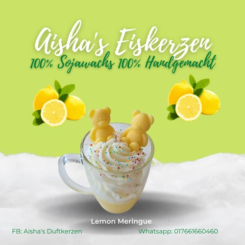 duftkerze eiskerze dessertkerzen Duftkerzen Geschenkidee lemon meringue duft