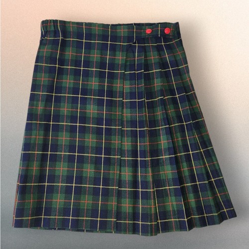 Florence Eiseman Girls 10/12 Christmas 3 Piece Set Blue Sweater Plaid Skirt Hat - Picture 10 of 13