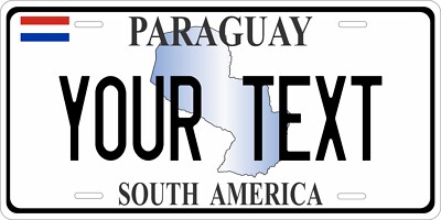 Paraguay Map License Plate Personalized Car Auto Bike Motorcycle Custom