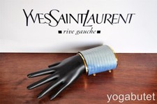 YSL - Beautiful Lizard Gold Blue Cuff Bracelet- collectible item!!