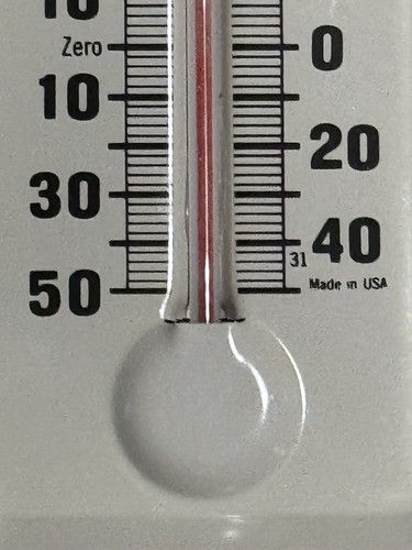 VINTAGE MINNEAPOLIS-MOLINE TRACTOR POWER LINED METAL THERMOMETER USA - Imagen 6 de 7