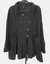 SALE!!! Dress to Kill Jane Mohr Lagenlook Oversize Gray Wool Sweater/Jacket OS