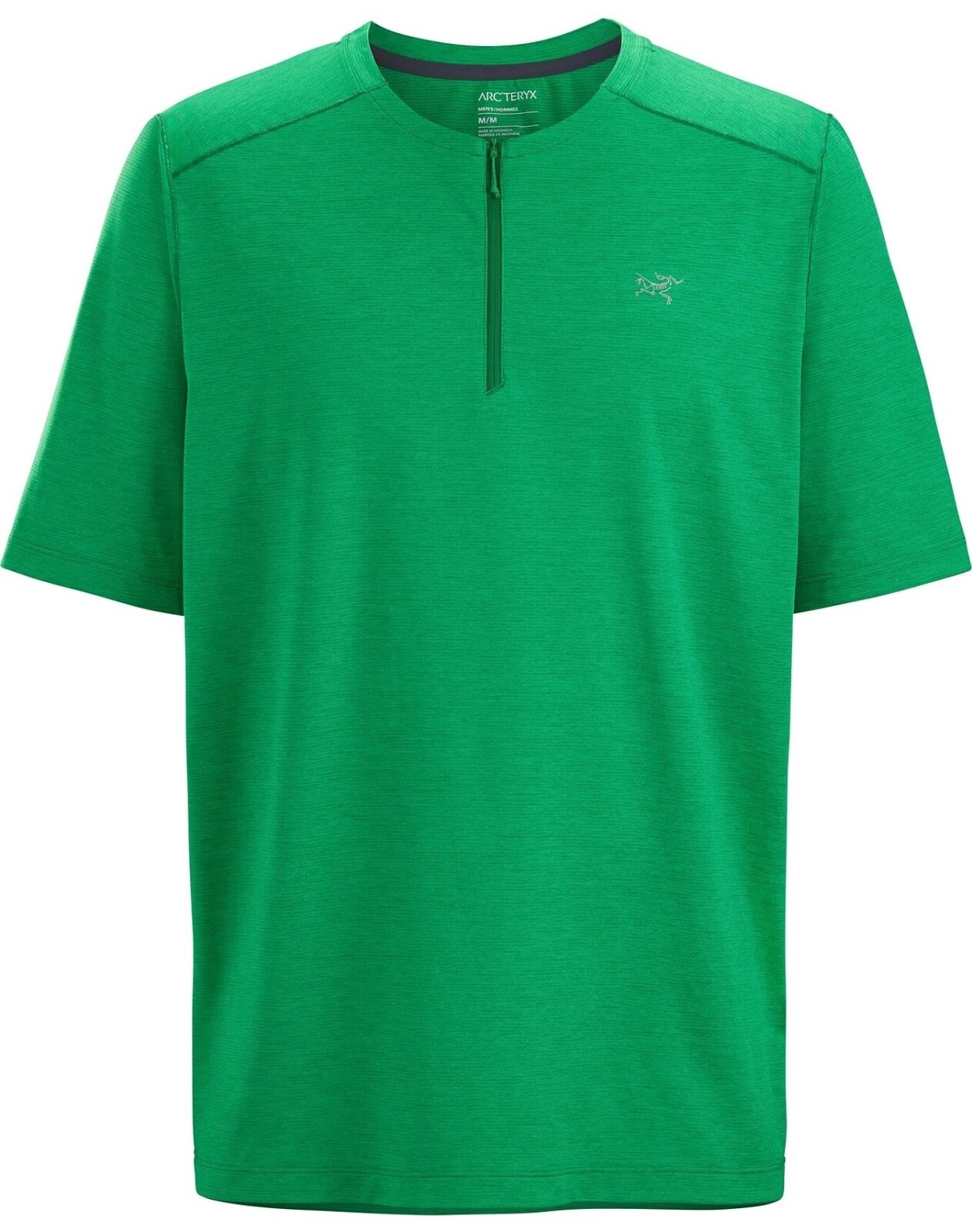 ARC'TERYX T shirt Arc’teryx Jungle Heather verde Cormac collo zip S S poliestere nuova con etichette taglia XL
