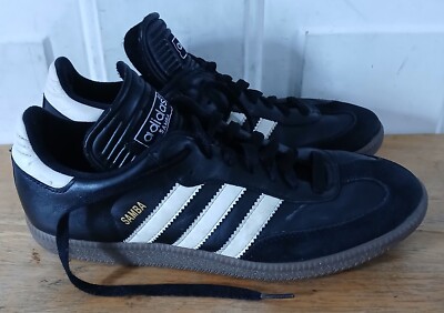 VTG 2005 ADIDAS Samba Classic Black/White Leather Low-Top Sneakers