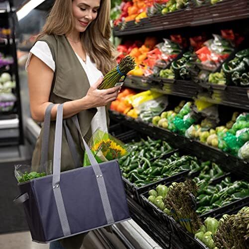 4pk Reusable Grocery Bags Shopping Bags Tote Box Large Heavy Duty Groceries Bag - Picture 12 of 15
