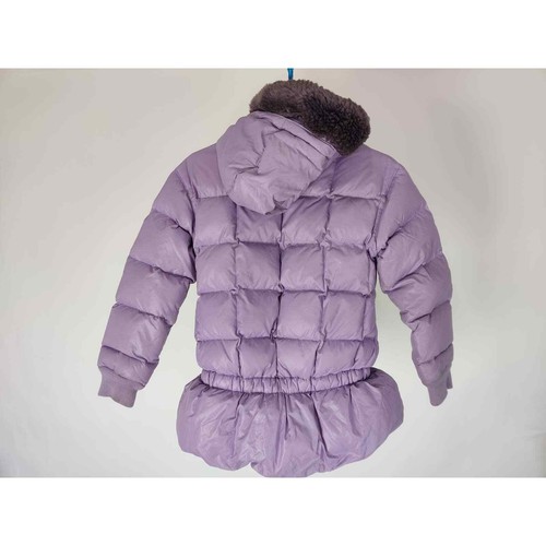 (V) Hanna Anderson youth puffy jacket winter hoodie snow purple sz 130 - Picture 5 of 10