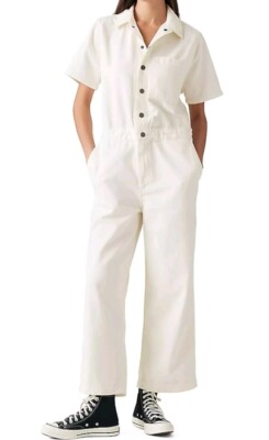 Levi's SERENITY NOW Women's Short Sleeve Heritage Jumpsuit, US M