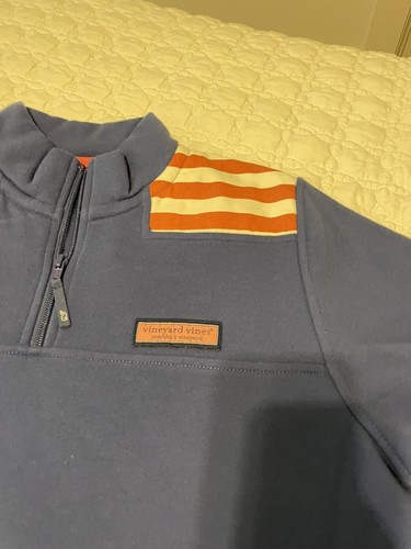 NWT Vineyard Vines Youth American Flag Three-Quarter Zip Sweatshirt XL (18) - Picture 3 of 10