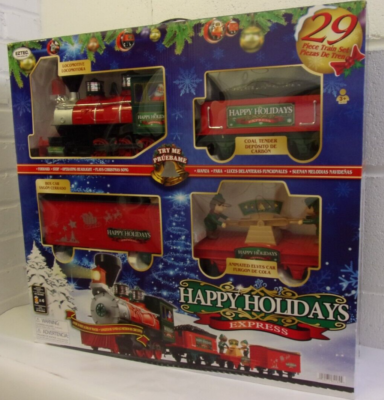 Eztec Happy Holidays Express 29 Piece Christmas Train Set #62169