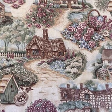 country cottage birdhouse basket roses springs industries 2 Yards