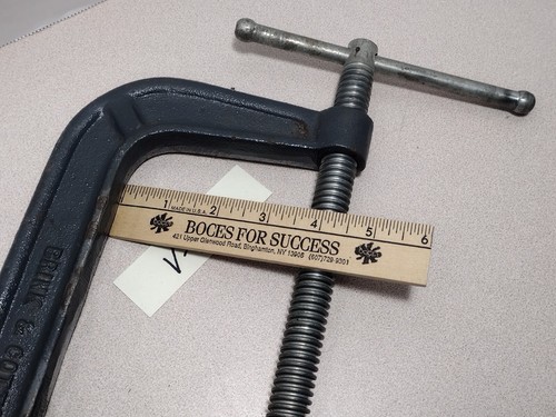 Vintage Brink & Cotton 8” C-clamp No 148-8 (lot V-128) - Picture 8 of 12