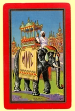 man elephant lady Art Deco US NN 1920s vintage swap cards playing card single