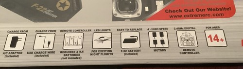 Syma Professional Grade Remote Control Extreme F-22 Jet NIB - Picture 7 of 12