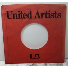 United Artists Records Company 45 RPM Vinyl Record Sleeve Red Black Logo