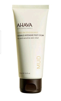 NEW Ahava Mud Nourish Leave-On Deadsea Dermud Intensive Foot Cream 3.4oz