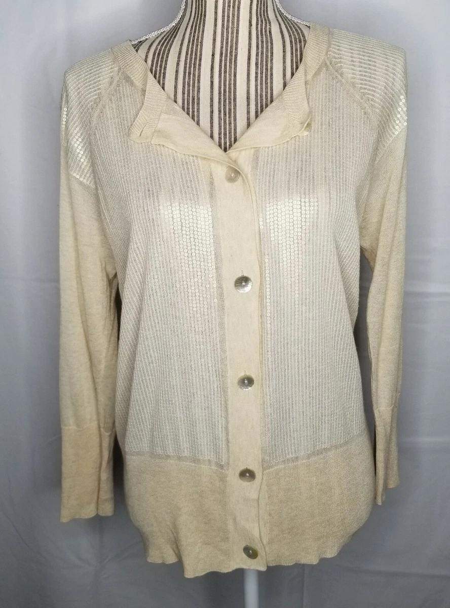 Sheer beige cardigan top
