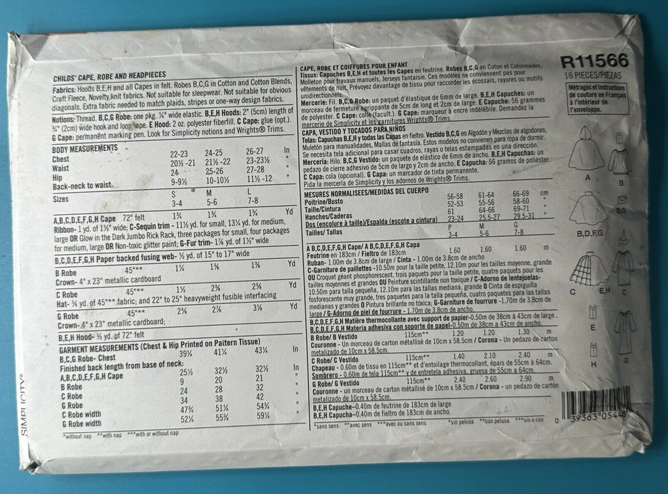 Halloween Costume Pattern Lot Kids Capes Lady Bug Duck Pumpkin Cute - Image 3 of 4