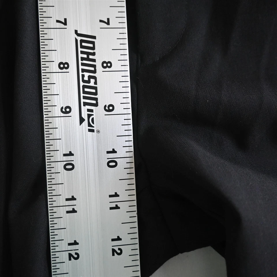 Pantalones de vestir Michael Kors 33x32 negros pata de gallo de lana frente plano para hombre Foto 3 de 4