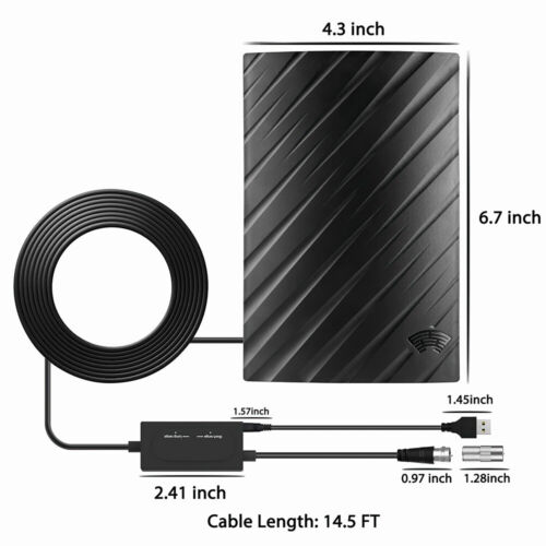 Indoor HD Digital TV Antenna Aerial 1080P 4K 380Miles UK Signal Amplified - Picture 14 of 17