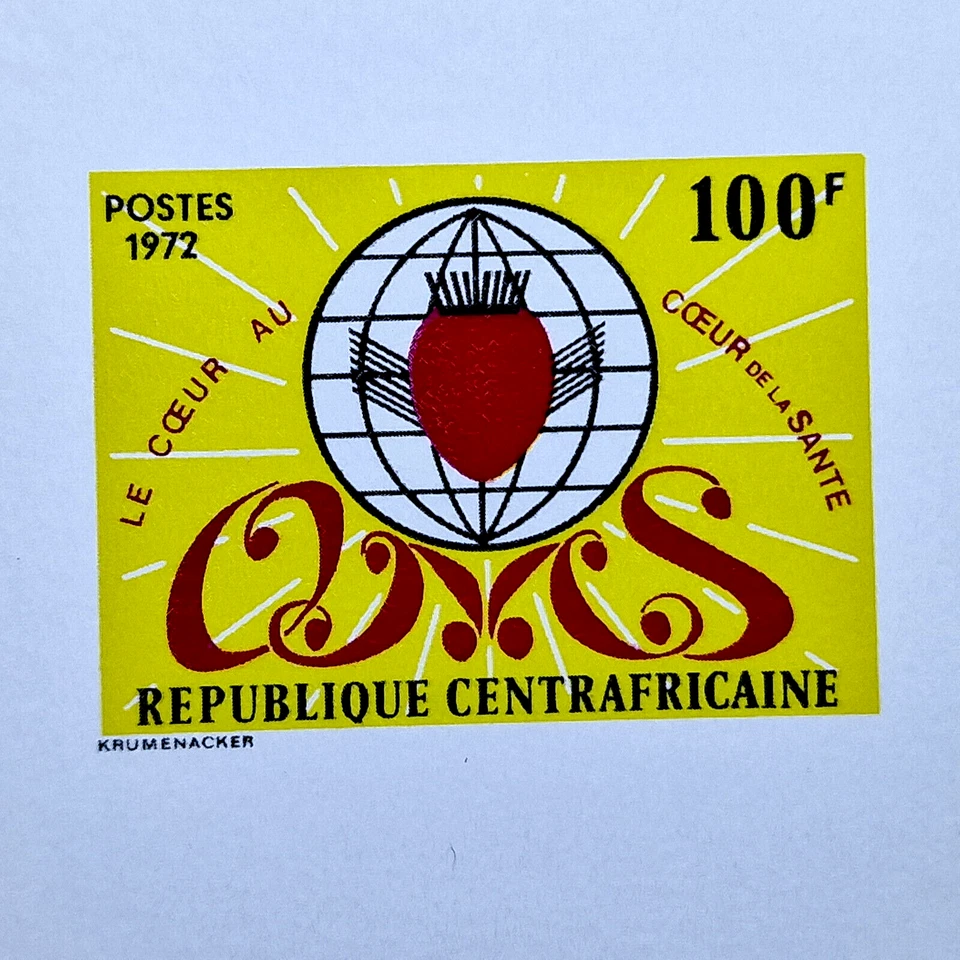 France Colonies 1972 DELUXE PROOF MNH - Central African Republic 100 Frank Stamp - Image 2 of 4
