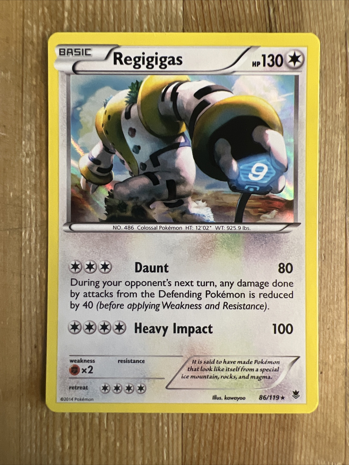 Pokémon TCG Regigigas Phantom Forces 86/119 Holo Holo Rare LP
